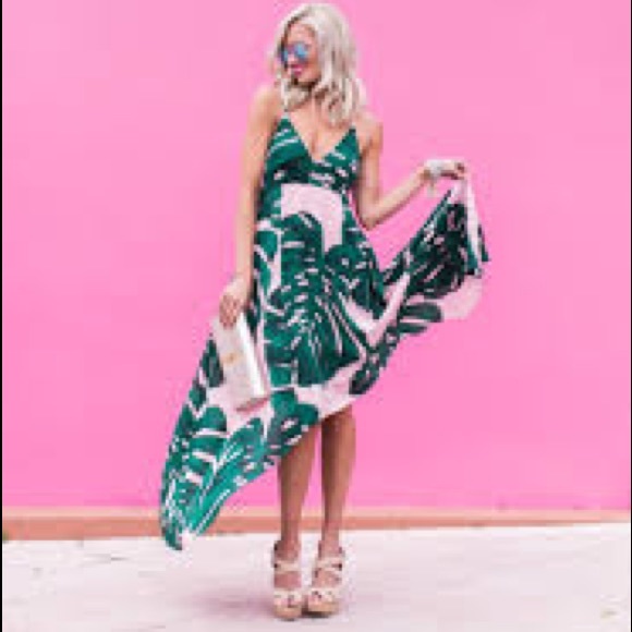 palm leaf dress